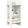 Image de Table D'appoint Avec Étagère Blanc 25,5x27x60 Cm Vidaxl