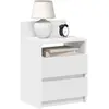 Image de Tables De Chevet 2 Pcs Avec 2 Tiroirs Blanc 40x33x60 Cm Vidaxl
