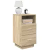 Image de vidaXL Table de chevet avec 2 tiroirs chêne sonoma 36x36x68 cm table dappoint armoire de lit table dappoint pour la 858582