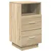 Image de Vidaxl table de chevet avec 2 tiroirs chêne sonoma 36x36x68 cm