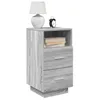 Image de vidaXL Table de chevet avec 2 tiroirs sonoma gris 36x36x68 cm table dappoint armoire de lit table dappoint pour la 858588