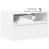 Image de vidaXL Table de chevet murale blanc 45x26x285 cm armoire de chevet flottante armoire de chevet suspendue unité de chevet 858596