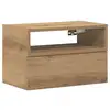 Image de Vidaxl table de chevet murale chêne artisanal 45x26x28,5 cm