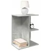 Image de vidaXL Table de chevet gris béton 465x29x61 cm bois dingénierie table de nuit table de lit table de bout armoire de 858656
