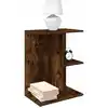 Image de Table De Chevet Chêne Fumé 46,5x29x61 Cm Bois D'ingénierie Vidaxl