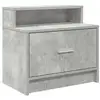 Image de Vidaxl table de chevet avec tiroir gris béton 51x31x47 cm