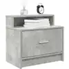 Image de Tables De Chevet Avec Tiroir 2 Pcs Gris Béton 51x31x47 Cm Vidaxl