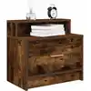 Image de Tables De Chevet Avec Tiroir 2 Pcs Chêne Fumé 51x31x47 Cm Vidaxl