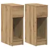 Image de Vidaxl tables de chevet avec tiroir 2 pcs chêne artisanal 20x36x60 cm