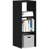 Image de Bibliothèque Empilable Chêne Noir 30x30x80 Cm Bois D'ingénierie Vidaxl