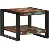 Image de Table Basse Multicolore 50x50x38 Cm Bois De Récupération Massif Vidaxl