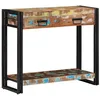 Image de Table Console Multicolore en Bois Recyclé et Métal