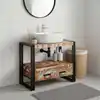 Image de Armoire De Coiffeuse Multicolore Bois Recyclé Solide Vidaxl