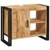 Image de Meuble sous lavabo en bois de mangue - vidaXL - Marron - 71x33x58 cm - Bois de mangue massif - Construction en fer