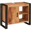 Image de Meuble Sous Évier Marron 71 X 33 X 58 Cm Bois D'acacia Massif Vidaxl