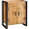 Image de Cabinet De Chevet Marron Bois De Mangue Brut Massif Vidaxl