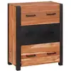 Image de Vidaxl buffet 3 pcs marron 165 x 30 x 75 cm bois d'acacia massif