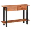Image de Vidaxl table console avec tiroir marron et noir 110 x 30 x 75 cm