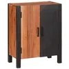 Image de Buffet en bois dacacia - vidaXL - Marron - 55x30x75 cm - Bois dacacia massif - 2 portes - Pieds en métal