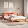 Image de Lit Bibliothèque Sans Matelas Cire Marron 140x200 Cm Pin Massif Vidaxl