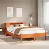 Image de Lit Bibliothèque Sans Matelas Cire Marron 135x190 Cm Pin Massif Vidaxl