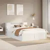Image de Cadre De Lit Sans Matelas Blanc 135x190 Cm Bois De Pin Massif Vidaxl