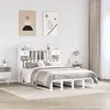Image de Lit Bibliothèque Sans Matelas Blanc 150x200 Cm Bois Pin Massif Vidaxl