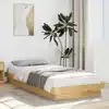 Image de Cadre De Lit Sans Matelas 75x190 Cm Bois Massif De Chêne Vidaxl