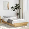 Image de vidaXL Cadre de lit sans matelas 75x190 cm bois massif de chêne meuble de chambre à coucher sommier lit en bois lit lit 851973