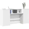 Image de Bureau De Réception Blanc 200x50x103,5 Cm Bois D'ingénierie Vidaxl