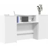 Image de vidaXL Bureau de réception blanc 200x50x1035 cm bois dingénierie comptoir de réception réception de salon comptoir de 3324214