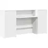 Image de Vidaxl bureau de réception blanc 200x50x103,5 cm bois d'ingénierie