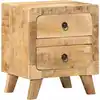 Image de Table De Chevet 40x32x46 Cm Bois De Manguier Massif Brut Vidaxl