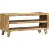 Image de Meuble Tv 105x46x32 Cm Bois Massif De Manguier Brut Vidaxl