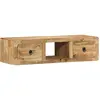 Image de Meuble Tv Mural 100x32x25 Cm Bois Massif Manguier Brut Vidaxl