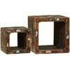 Image de Unites Tv 2 Pcs Multicolore 36 X 30 X 36 Cm Bois Recyclé Solide Vidaxl