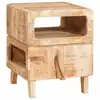 Image de Vidaxl table d'appoint marron 40 x 40 x 49 cm bois de mangue massif