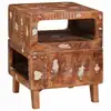 Image de Vidaxl table d'appoint marron 40 x 40 x 49 cm bois recyclé solide