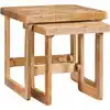 Image de Tables Gigognes 2 Pcs Marron Bois De Mangue Massif Vidaxl