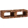 Image de Table De Chevet 2 Pcs Marron Bois Recyclé Solide Vidaxl