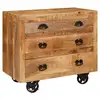Image de Vidaxl meuble d'appoint marron 70 x 38 x 63 cm bois de manguier massif