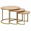 Image de Vidaxl tables basses gigognes 3 pc marron 54 x 54 x 40 cm