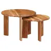 Image de Vidaxl tables basses gigognes 2 pcs marron bois d'acacia massif