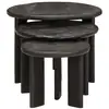 Image de Vidaxl tables basses gigognes 3 pcs blanc bois de mangue massif