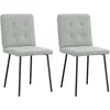 Image de Chaises À Manger Lot De 2 Gris Clair Velours Vidaxl