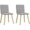 Image de Chaises À Manger Lot De 2 Gris Nuage Tissu Vidaxl