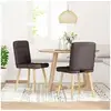 Image de Vidaxl chaises à manger lot de 2 marron foncé tissu