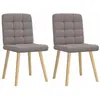 Image de vidaXL Chaises à manger lot de 2 taupe tissu chaise chaise de salon chaise daccent chaise de cuisine siège de salle à 4101097