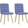 Image de Chaises À Manger Lot De 2 Bleu Jean Tissu Vidaxl