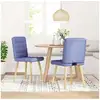 Image de Vidaxl chaises à manger lot de 2 bleu jean tissu
